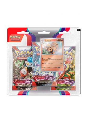 3-Pack Blister - Arcanine (ENG) Scarlet & Violet - фото №1