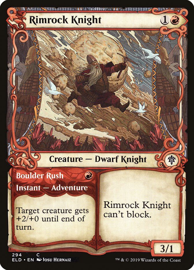 Рыцарь Краескалья / Rimrock Knight // Катящийся Валун / Boulder Rush