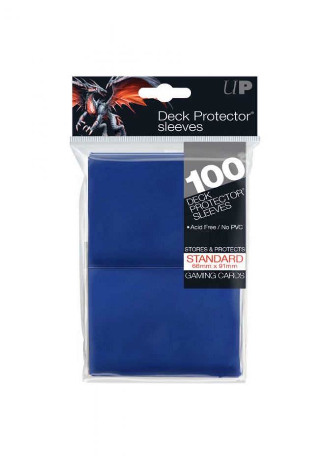 Протекторы Ultra-Pro Standard Deck Protector Sleeves Blue 100 штук - фото №1