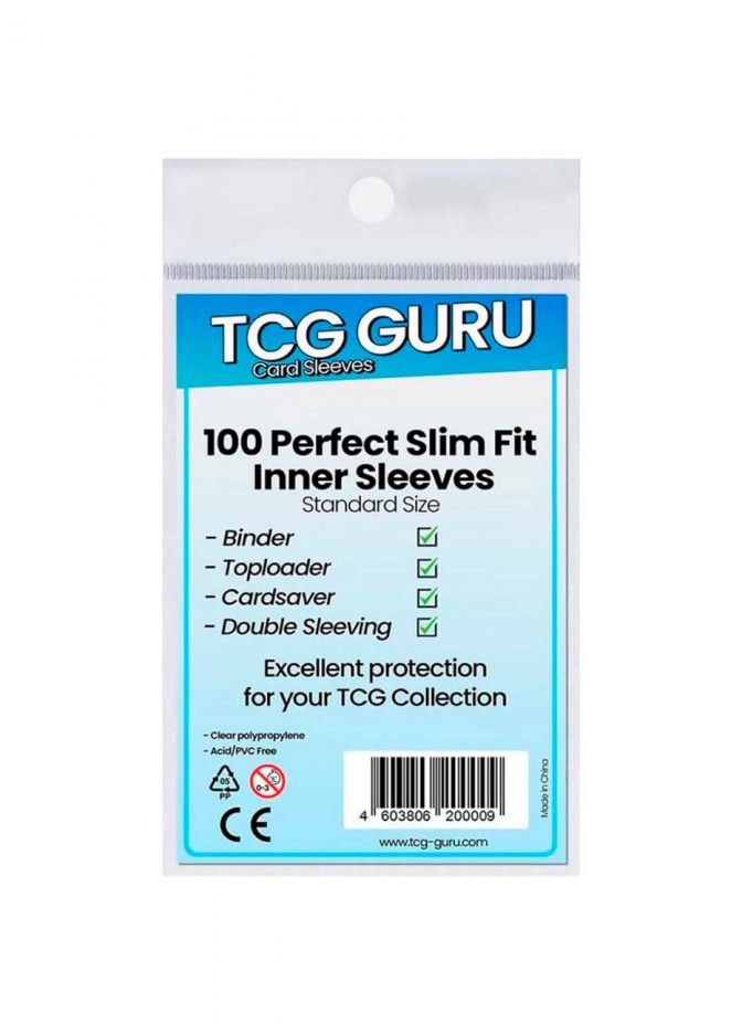 Прозрачные протекторы TCG Guru Perfect Slim Fit Inner Sleeves (100 шт.) - фото №1